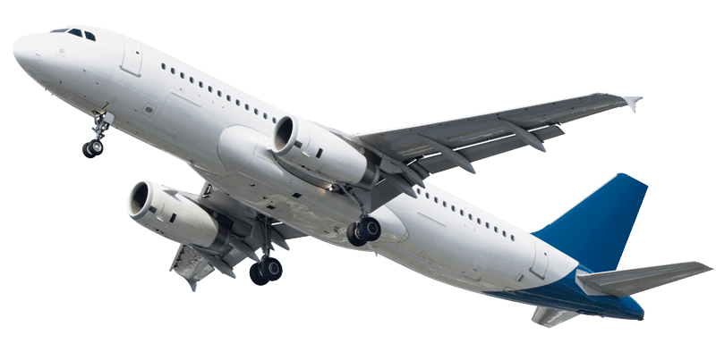 Traveler booking a flight through an online travel service